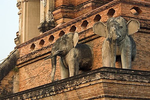 寺院,契迪,清迈,泰国