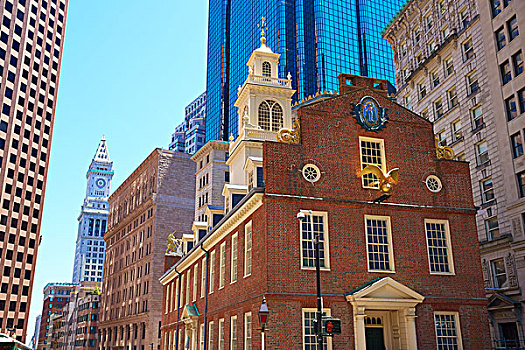 波士顿,老州议会建筑,马萨诸塞,美国