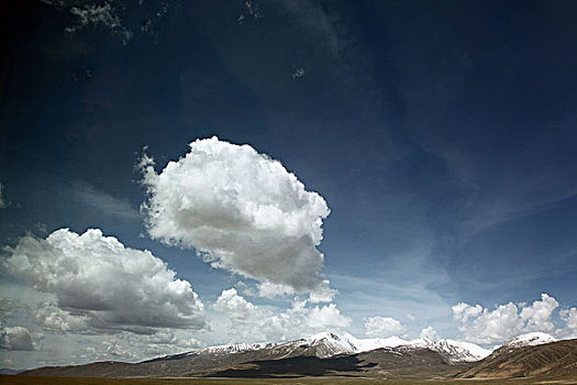 西藏,高原,蓝天,白云,湖水,0059