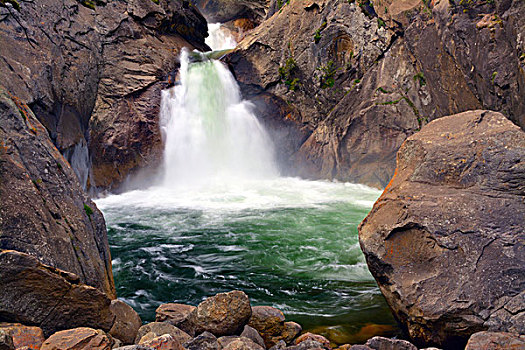叫,河,瀑布,国王峡谷,国家公园,加利福尼亚,美国