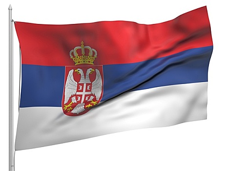 飞,旗帜,塞尔维亚,国家