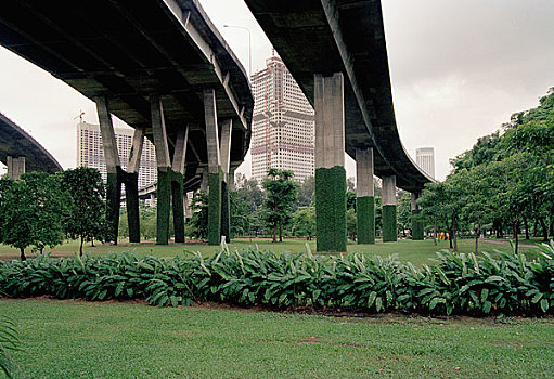 道路,高层建筑,建筑,远景,新加坡