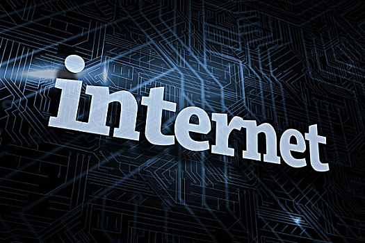 互联网,未来,黑色,蓝色背景