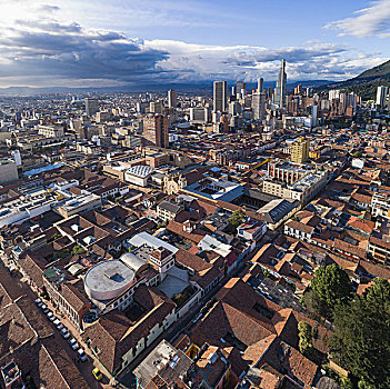 航拍,城市,天空,波哥大,哥伦比亚