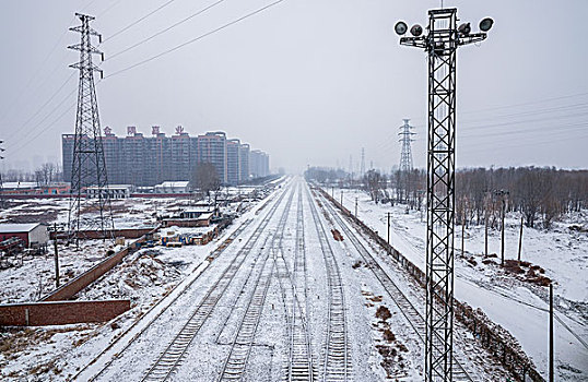 冬天的铁路枢纽