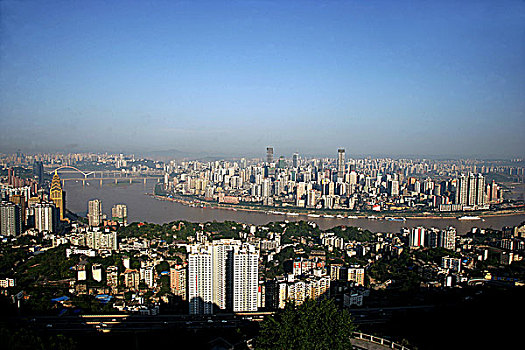 重庆南山眺望重庆渝中区半岛