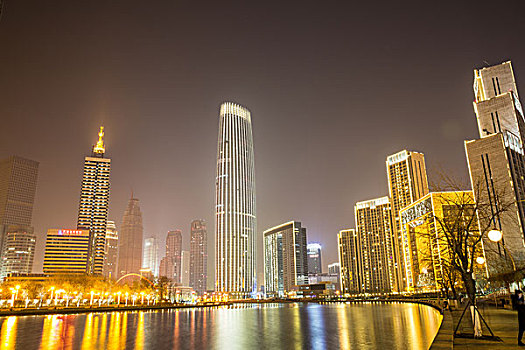 天津城市建筑夜景