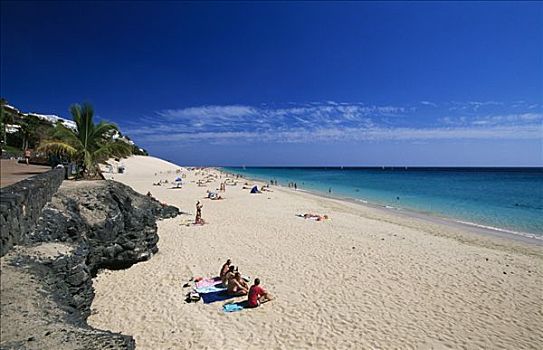 海滩,富埃特文图拉岛,加纳利群岛,西班牙,欧洲