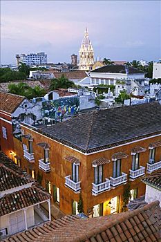 大教堂,屋顶,卡塔赫纳,哥伦比亚