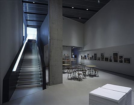 现代,艺术,中心,画廊,楼梯