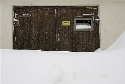 雪,车库,入口