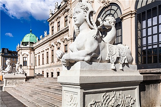 狮身人面像,雕塑,美景宫,维也纳