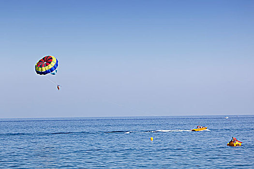 帆伞运动,海滩,托雷莫里诺斯,马拉加省,哥斯达黎加,西班牙
