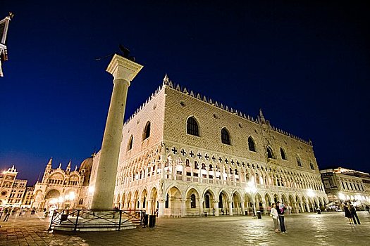 圣马科,柱子,总督宫,威尼斯,意大利