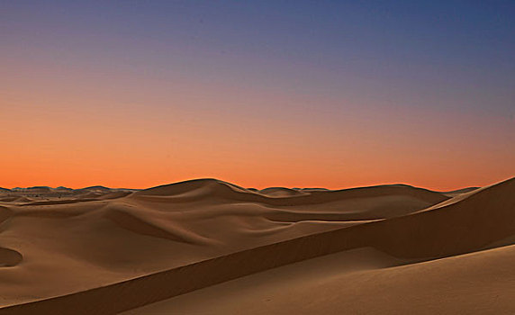 沙丘,日落,阿布扎比,阿联酋