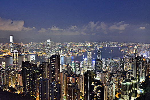 香港维多利亚港夜景