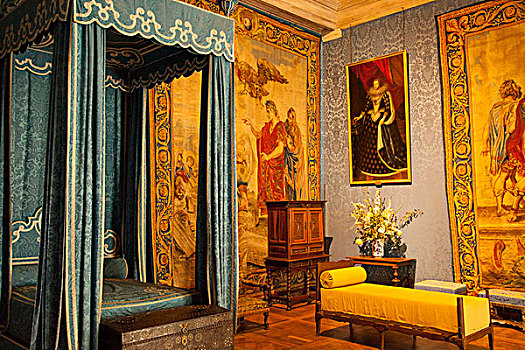 臥室,瑪麗亞,妻子,國王,路易十四,香波堡,盧瓦爾河谷