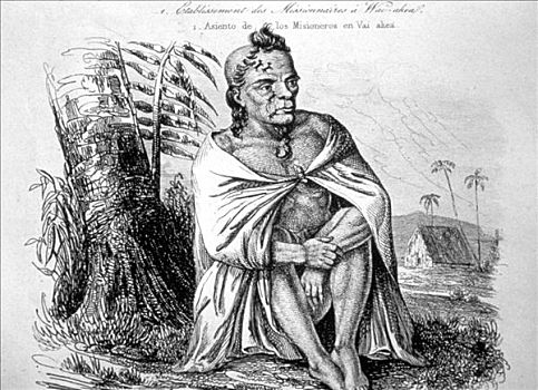 首领,夏威夷,19世纪,艺术家