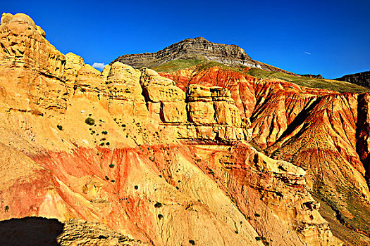 红山谷,土林,新疆,山峰,红山