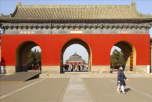 大门,天坛,北京,中国