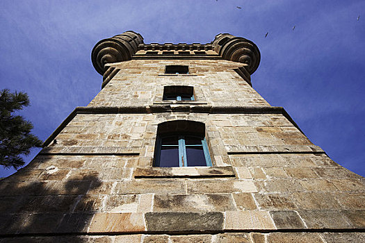 城堡,角塔,圣塞巴斯蒂安,巴斯克,西班牙