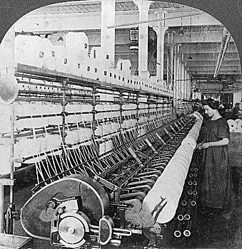 框架,大,毛织品,工厂,马萨诸塞,美国,早,20世纪,艺术家,风景,公司