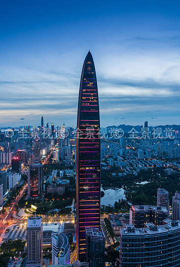 俯瞰深圳夜景图片_俯瞰深圳夜景高清图片_全景视觉