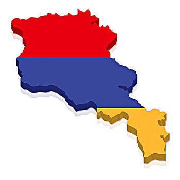 轮廓,旗帜,亚美尼亚