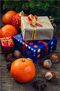 云杉,柑橘,圣诞节