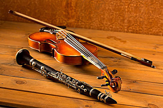 经典,音乐,小提琴,单簧管,旧式