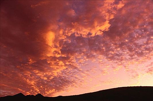 云,日落,开普省,南非