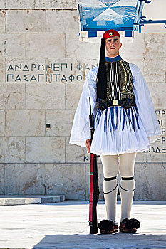 中心,希腊,雅典,宪法广场,守卫
