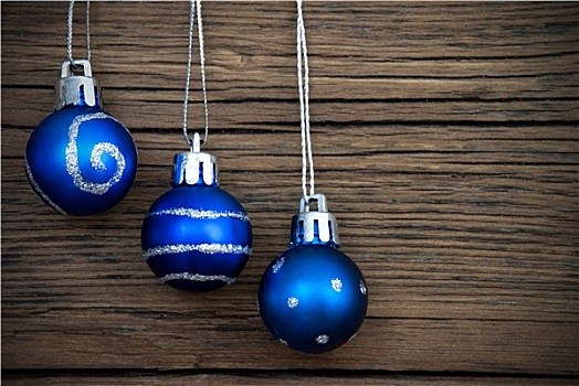 蓝色,圣诞节,彩球,银,装饰