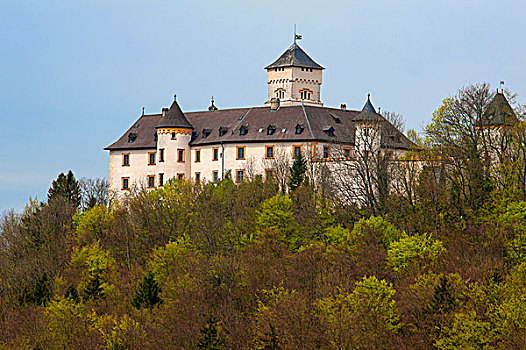 城堡,17世纪,计算,上弗兰科尼亚,巴伐利亚,德国,欧洲