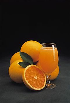 玻璃杯,葡萄柚汁,平分,柚子