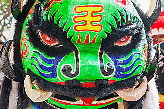 中国,香港,新年,白天,节日,游行,中国狮子,面具
