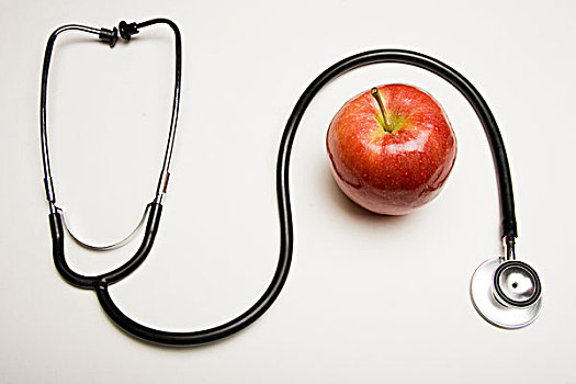 听诊器,红苹果,苹果,白天,医生