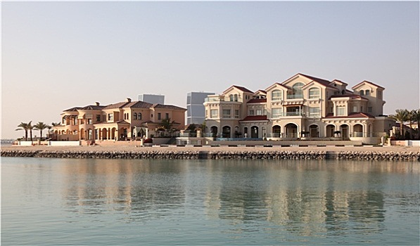 水边,建筑,珍珠,多哈,卡塔尔,中东