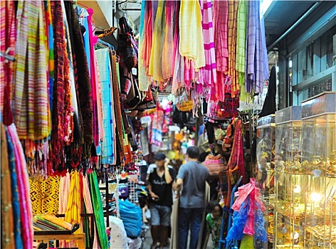 彩色,市场,泰国