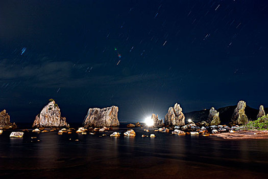 石头,夜晚,和歌山