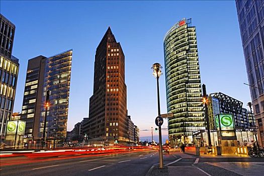 摩天大楼,波兹坦广场,柏林,德国,欧洲