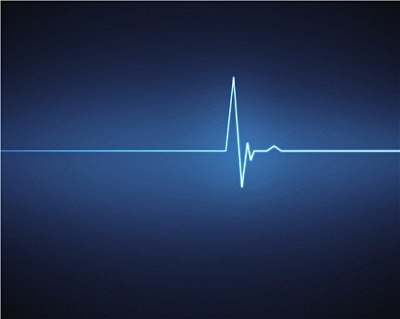 蓝色,心电图,心跳