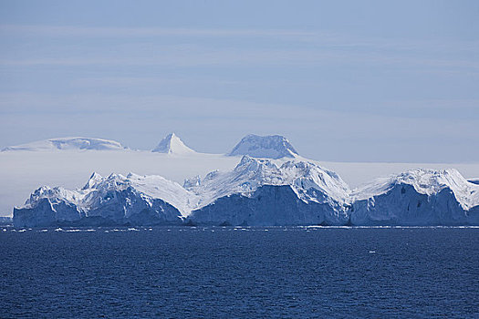 扁平,冰山,海洋,南极半岛,南极
