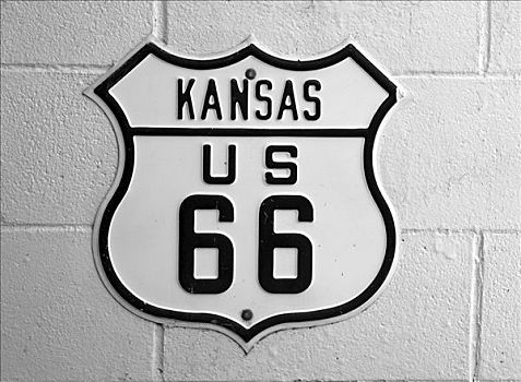 标识,历史,66号公路,堪萨斯,美国