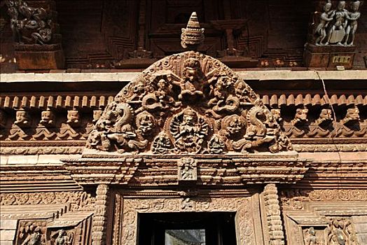 木刻,庙宇,帕苏帕蒂纳特寺,加德满都,尼泊尔