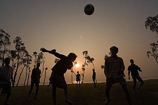 球,早晨,有趣,年少,岛屿,木豆,红点鲑,孟加拉,一月,2008年