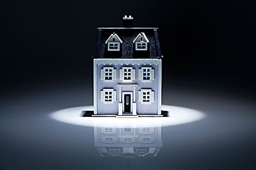 模型,房子,聚光灯