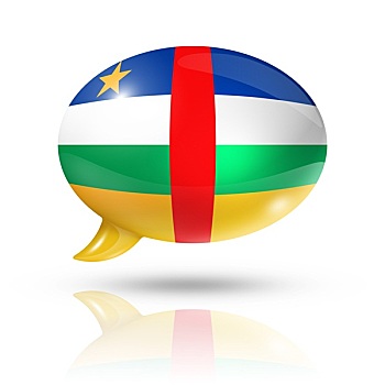 中非共和国,旗帜,对话气泡框