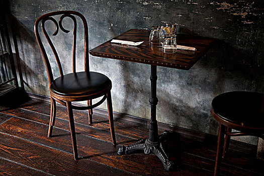 传统,木椅,桌子,咖啡