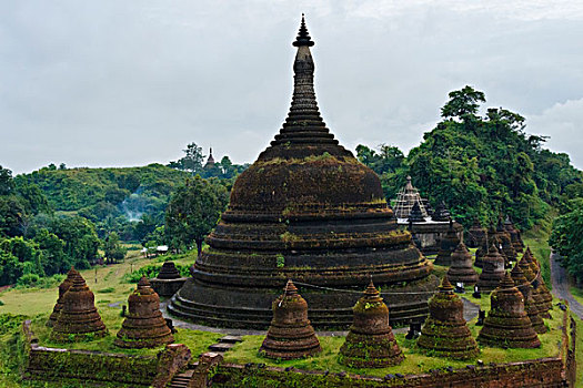 庙宇,若开邦,缅甸,大幅,尺寸